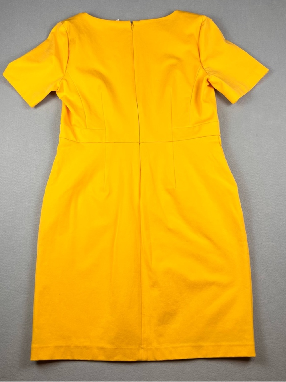 Ann Taylor Yellow Square-Neck Midi Sheath Dress - Picture 5 of 6